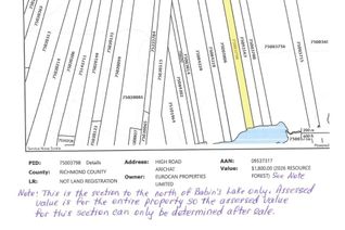 Commercial Land for Sale, Babins Lake, Arichat, NS