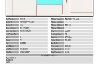 Commercial Land for Sale, 431 2 Avenue Ne, Vulcan, AB