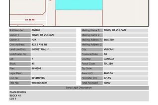 Commercial Land for Sale, 422 2 Avenue Ne, Vulcan, AB