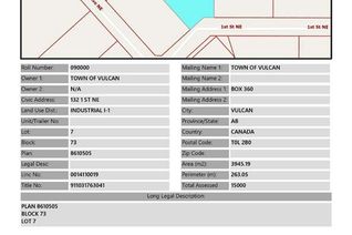 Commercial Land for Sale, 132 1 Street Ne, Vulcan, AB