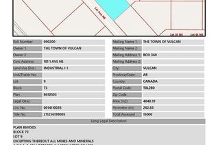 Land for Sale, 101 1 Avenue Ne, Vulcan, AB