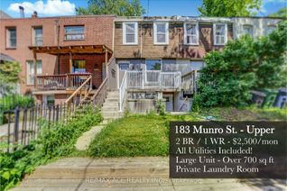 Apartment for Rent, 183 Munro St #upper, Toronto, ON