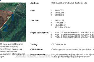 Land for Sale, 228 Blanchards Rd, Kawartha Lakes, ON