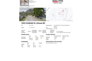 Land for Sale, 1553 Fleming Place, Lillooet, BC