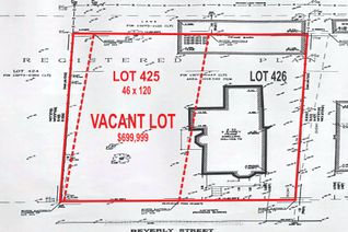 Vacant Residential Land for Sale, Lot 425 33 Beverley St, Mississauga, ON