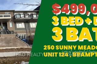 Condo for Sale, 250 Sunny Meadow Boulevard W #124, Brampton (Sandringham-Wellington), ON